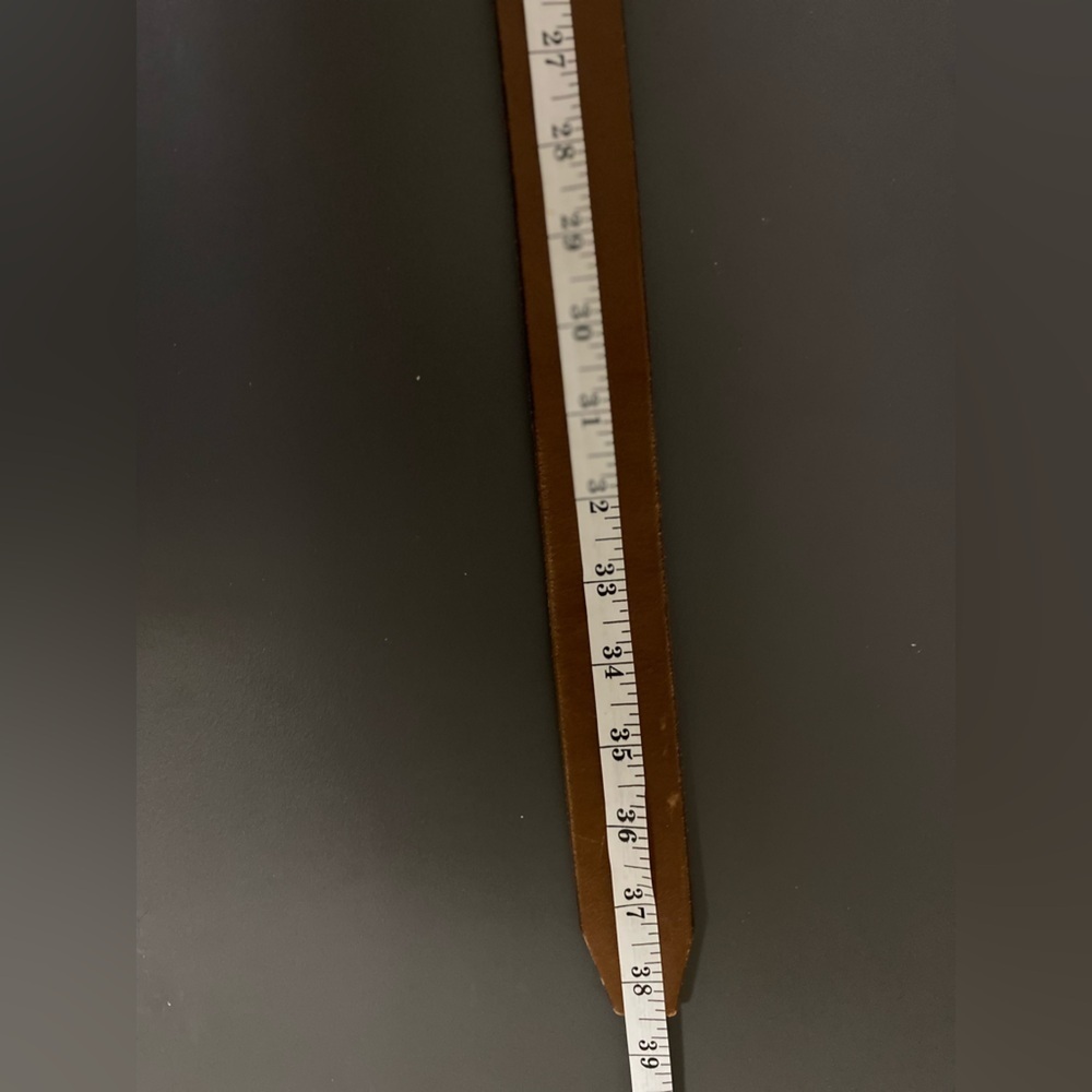 Vintage Calvin Klein Brown Leather Belt Men Size Large Made In Argentina - Picture 7 of 9